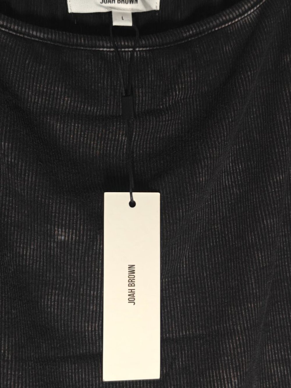 Joah Brown Square Neck Cami in Charcoal Washed Rib - Picture 4 of 5